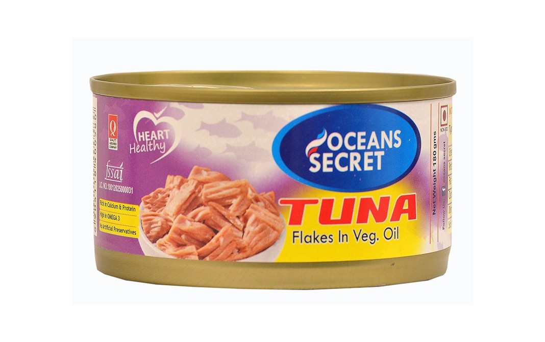 Oceans Secret Tuna Flakes In Veg. Oil    Tin  180 grams